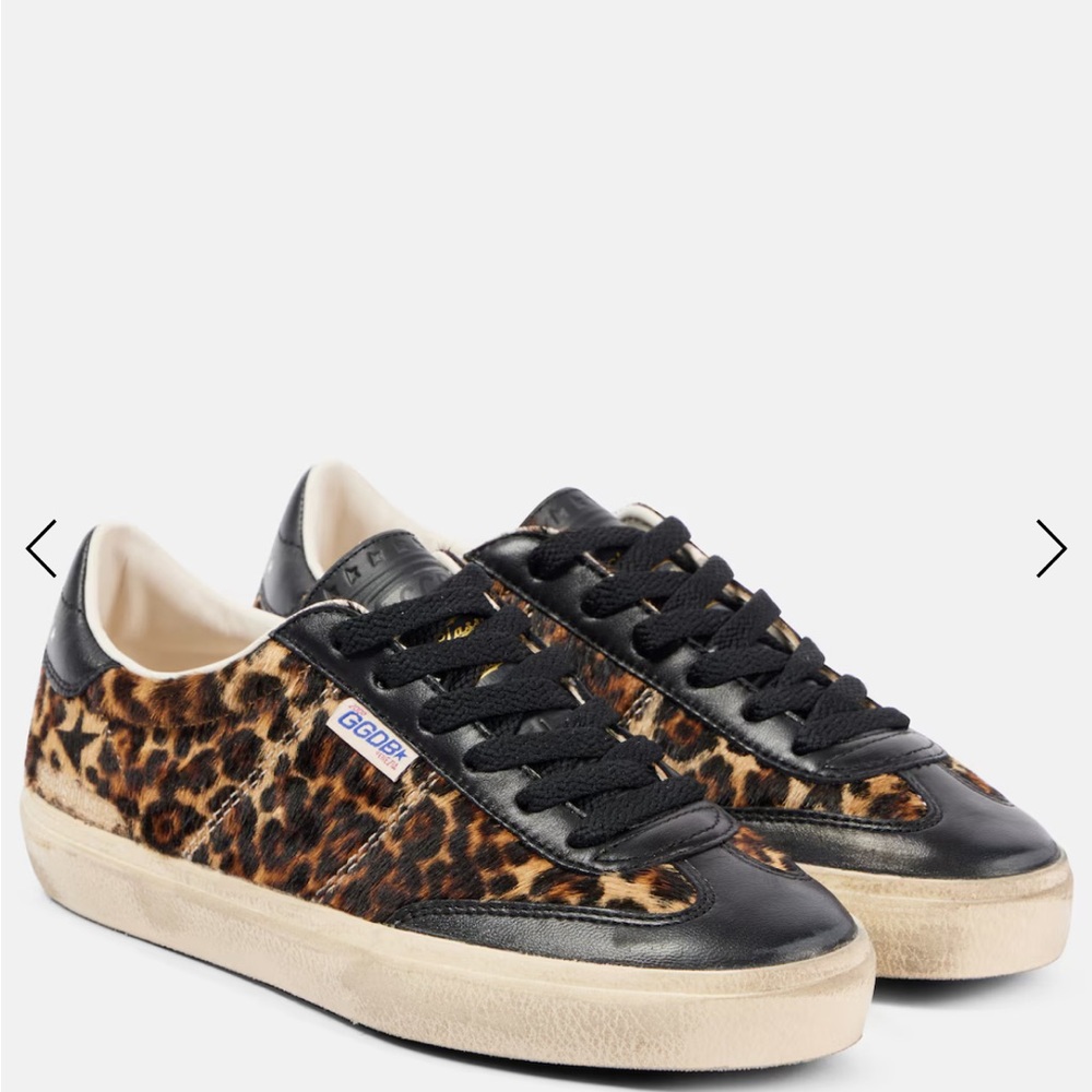 GOLDEN GOOSE
Soul Star leopard-print leather sneakers
